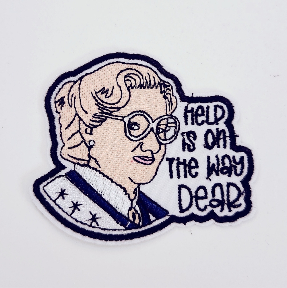 🔮3/$15 Mrs. Doubtfire Help Is On The Way Dear Iron on Patch